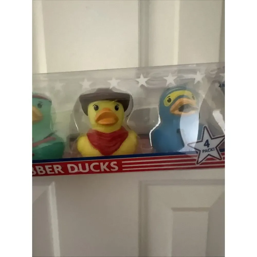Sunny Days Rubber Ducks, 4 Pack Lady Liberty, Musician, Cowboy, Scuba VIRAL